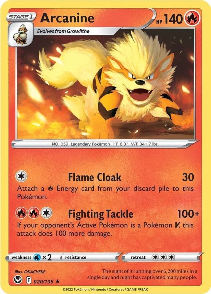 SWSH12: Silver Tempest (SWSH12) - Arcanine (#020/195, Rare) ()