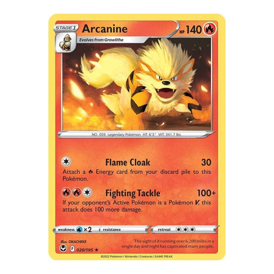 SWSH12: Silver Tempest (SWSH12) - Arcanine (#020/195) (Near Mint)