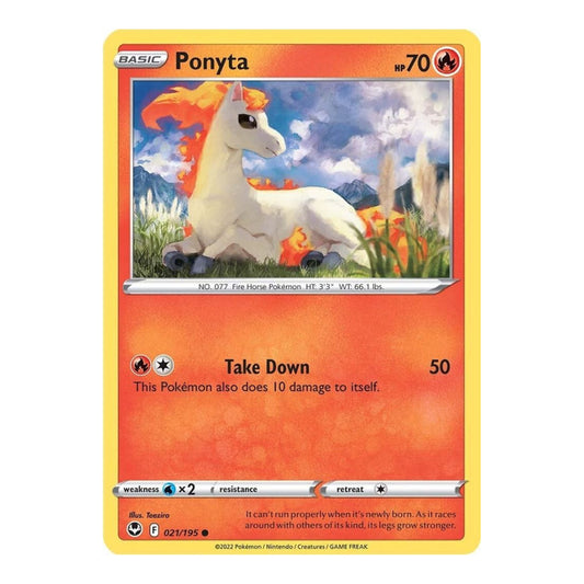 SWSH12: Silver Tempest (SWSH12) - Ponyta (#021/195) (Near Mint)