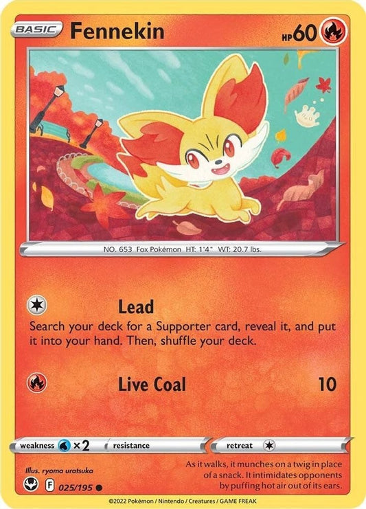 SWSH12: Silver Tempest (SWSH12) - Fennekin (#025/195, Common) ()