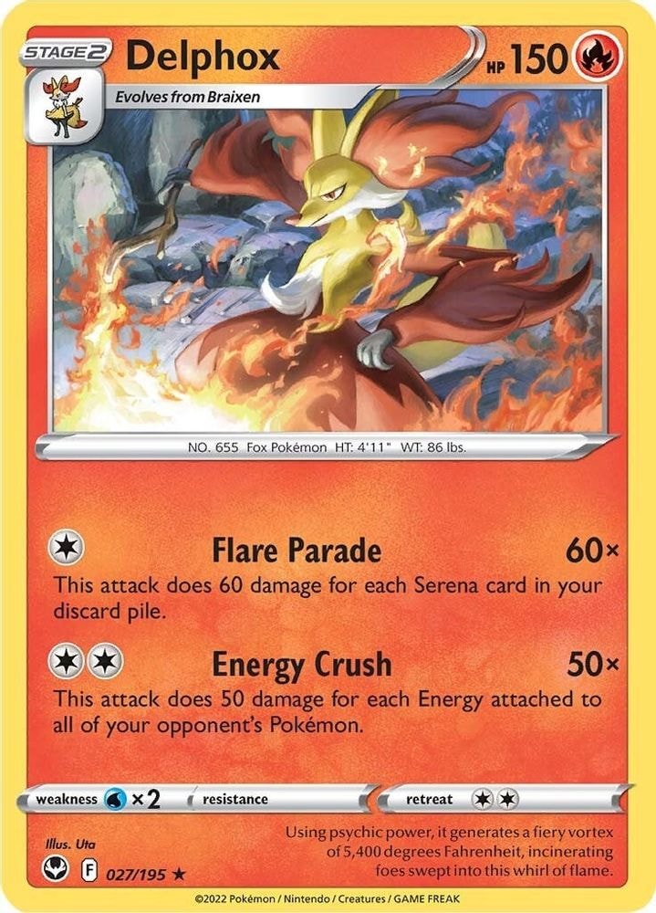 SWSH12: Silver Tempest (SWSH12) - Delphox (#027/195, Rare) ()