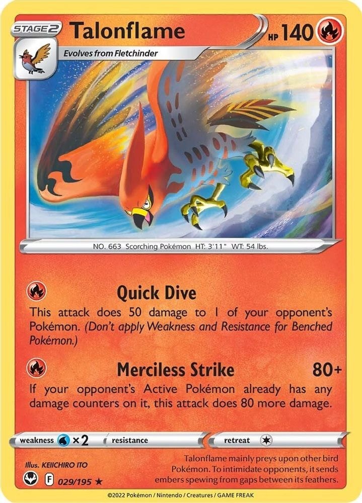 SWSH12: Silver Tempest (SWSH12) - Talonflame (#029/195, Rare) ()