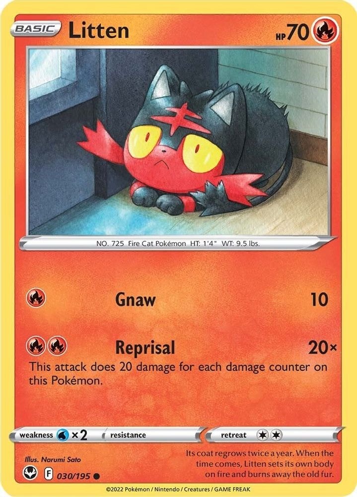 SWSH12: Silver Tempest (SWSH12) - Litten (#030/195, Common) ()