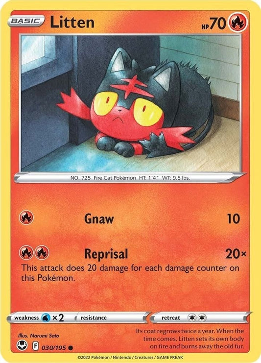 SWSH12: Silver Tempest (SWSH12) - Litten (#030/195, Common) ()