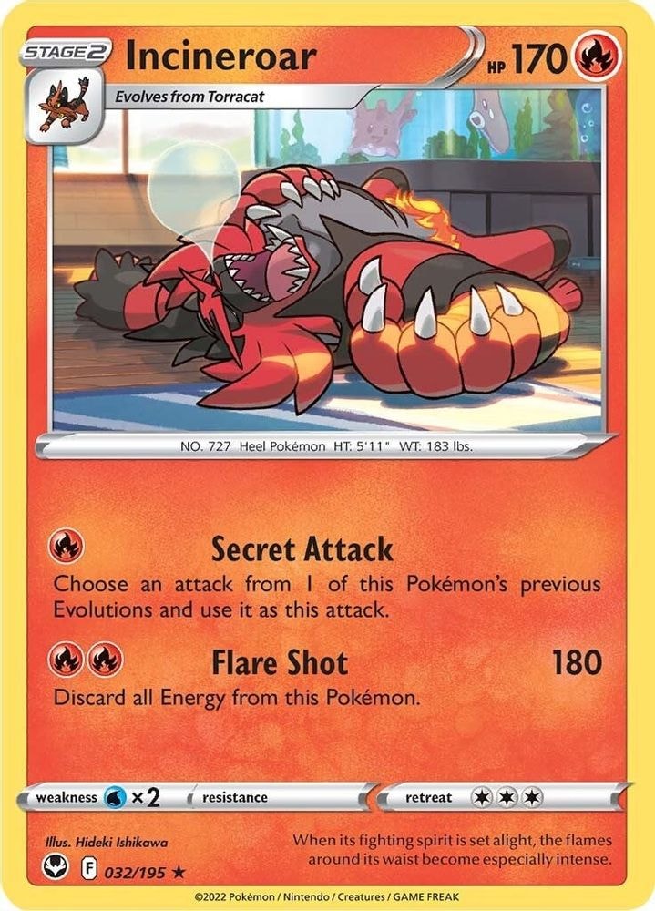 SWSH12: Silver Tempest (SWSH12) - Incineroar (#032/195, Rare) ()