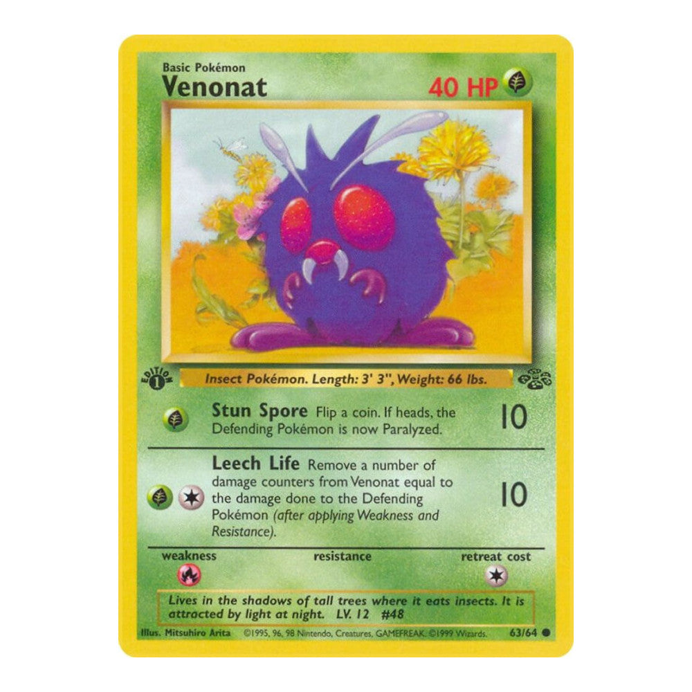 Jungle (JU) - Venonat (#63/64) (Near Mint)