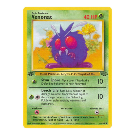 Jungle (JU) - Venonat (#63/64) (Near Mint)
