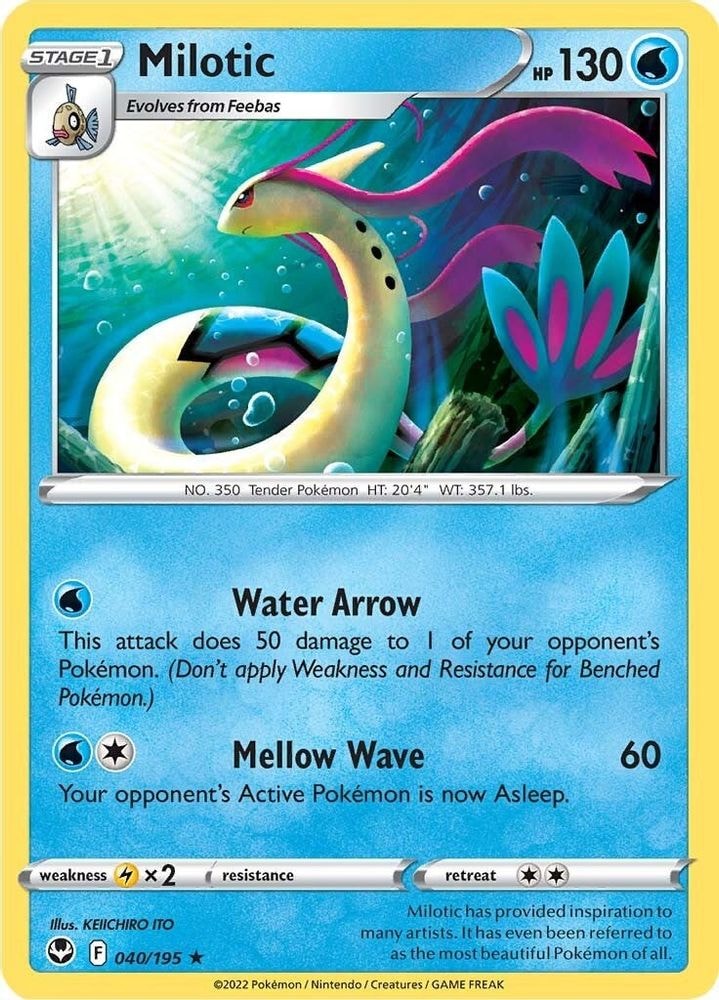 SWSH12: Silver Tempest (SWSH12) - Milotic (#040/195, Rare) ()