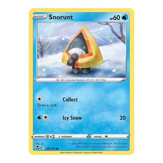 SWSH12: Silver Tempest (SWSH12) - Snorunt (#041/195) (Near Mint)