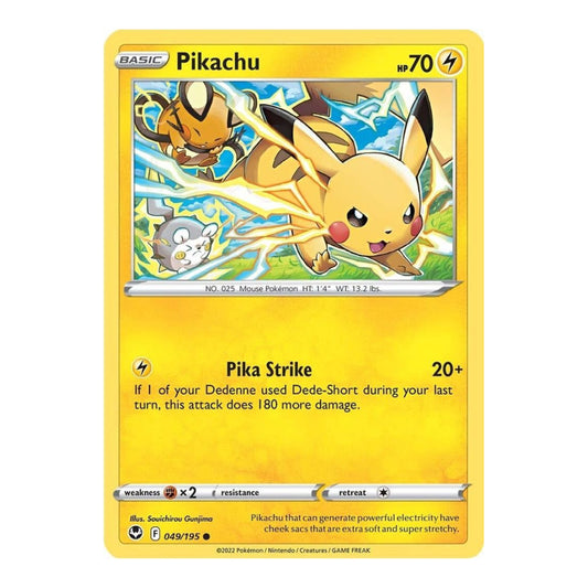 SWSH12: Silver Tempest (SWSH12) - Pikachu (#049/195) (Near Mint)