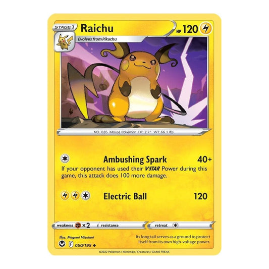 SWSH12: Silver Tempest (SWSH12) - Raichu (#050/195) (Near Mint)