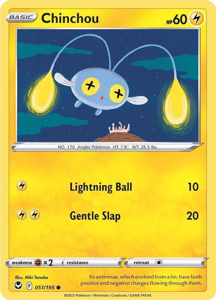 SWSH12: Silver Tempest (SWSH12) - Chinchou (#051/195, Common) ()