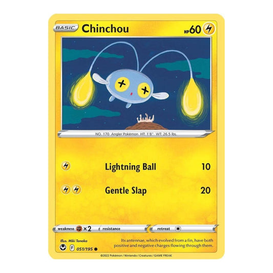 SWSH12: Silver Tempest (SWSH12) - Chinchou (#051/195) (Near Mint)