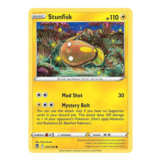SWSH12: Silver Tempest (SWSH12) - Stunfisk (#055/195) (Near Mint)
