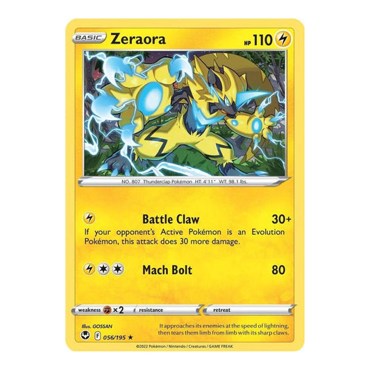 SWSH12: Silver Tempest (SWSH12) - Zeraora (#056/195) (Near Mint)