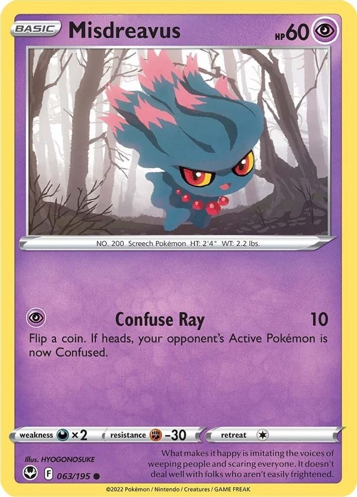 SWSH12: Silver Tempest (SWSH12) - Misdreavus (#063/195, Common) ()