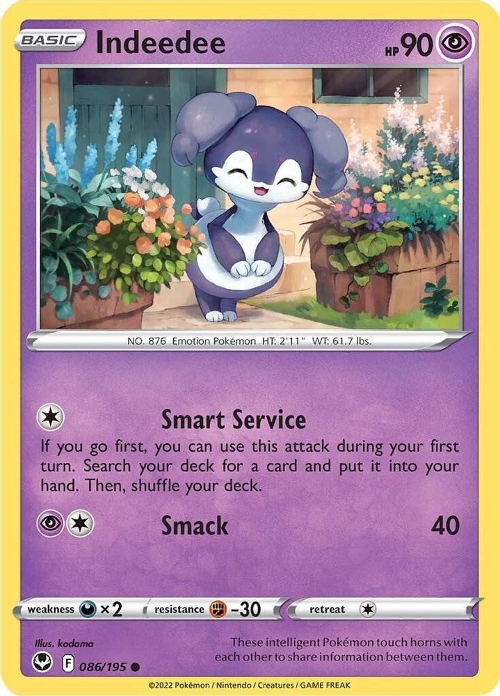 SWSH12: Silver Tempest (SWSH12) - Indeedee (#086/195, Common) ()