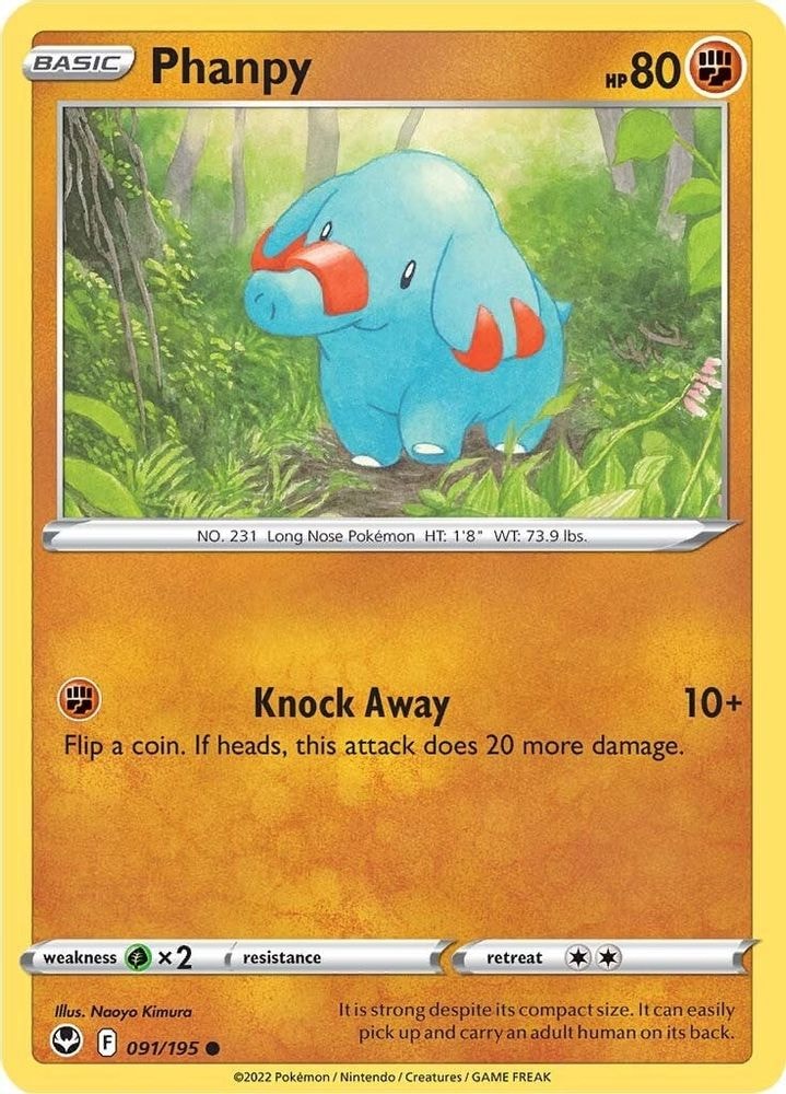 SWSH12: Silver Tempest (SWSH12) - Phanpy (#091/195, Common) ()