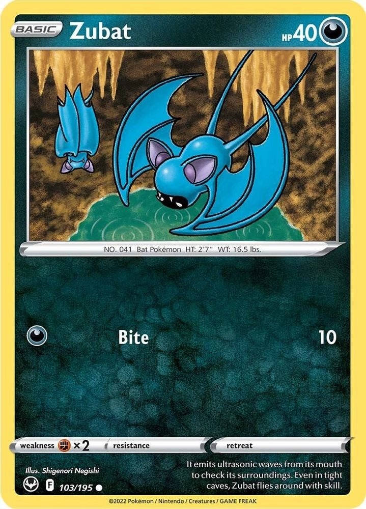 SWSH12: Silver Tempest (SWSH12) - Zubat (#103/195, Common) ()