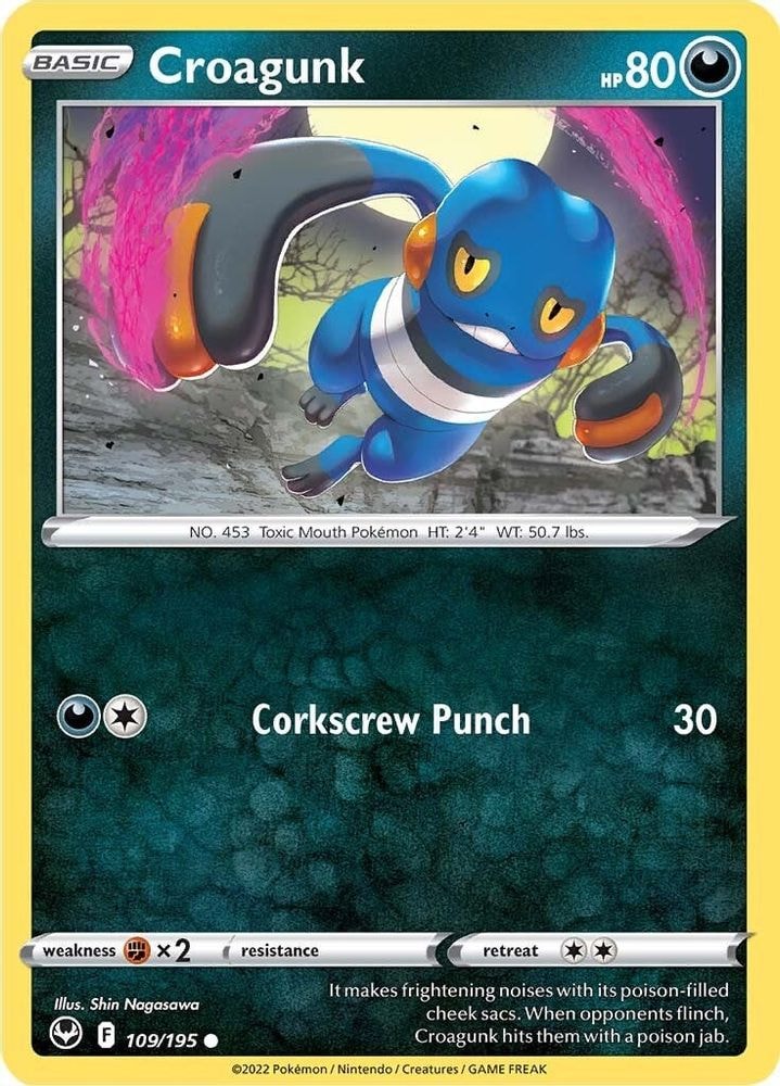 SWSH12: Silver Tempest (SWSH12) - Croagunk (#109/195, Common) ()