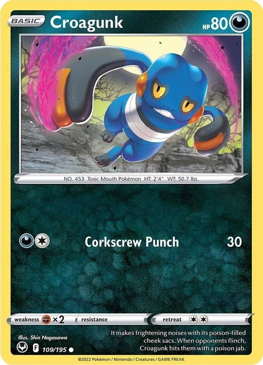 SWSH12: Silver Tempest (SWSH12) - Croagunk (#109/195, Common) ()