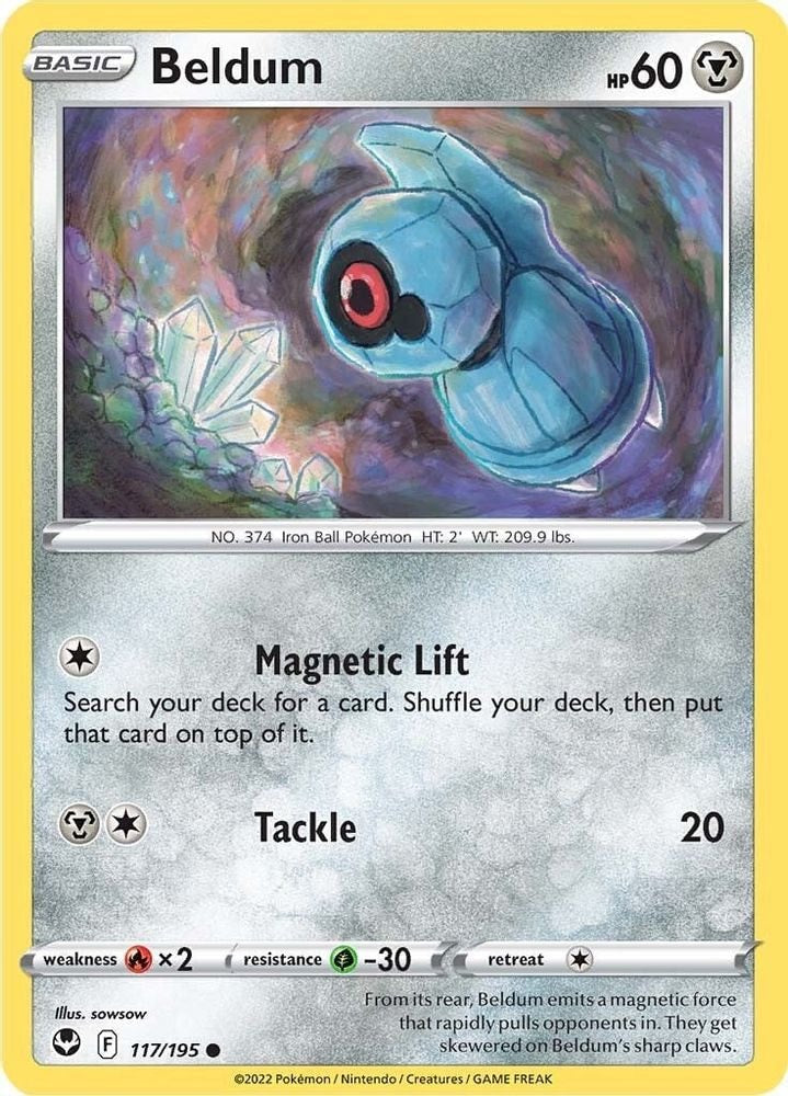SWSH12: Silver Tempest (SWSH12) - Beldum (#117/195, Common) ()