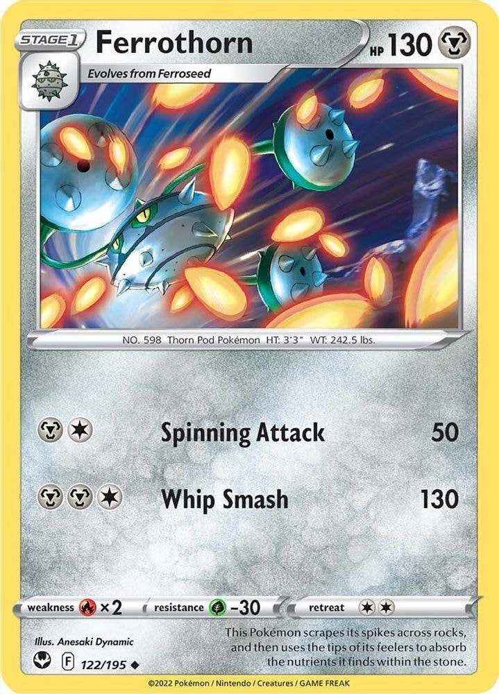 SWSH12: Silver Tempest (SWSH12) - Ferrothorn (#122/195, Uncommon) ()