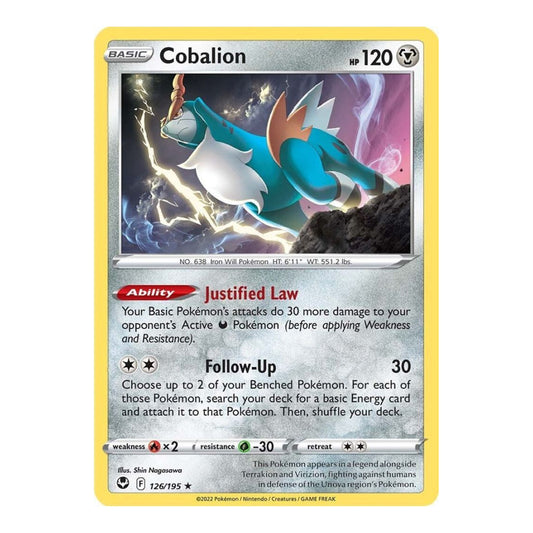 SWSH12: Silver Tempest (SWSH12) - Cobalion (#126/195) (Near Mint)