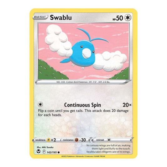 SWSH12: Silver Tempest (SWSH12) - Swablu (#142/195) (Near Mint)