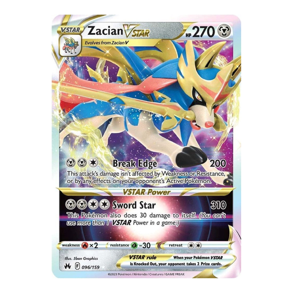 SWSH: Crown Zenith (CRZ) - Zacian VSTAR (#096/159) (Near Mint)