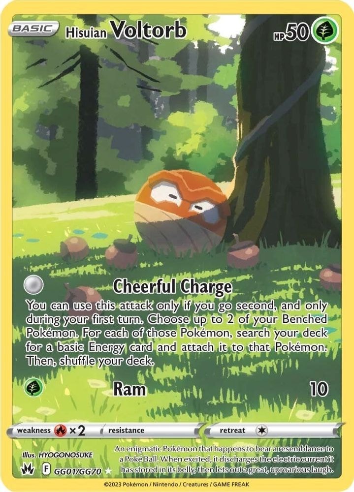 SWSH: Crown Zenith: Galarian Gallery (CRZ:GG) - Hisuian Voltorb (#GG01/GG70, Ultra Rare) ()