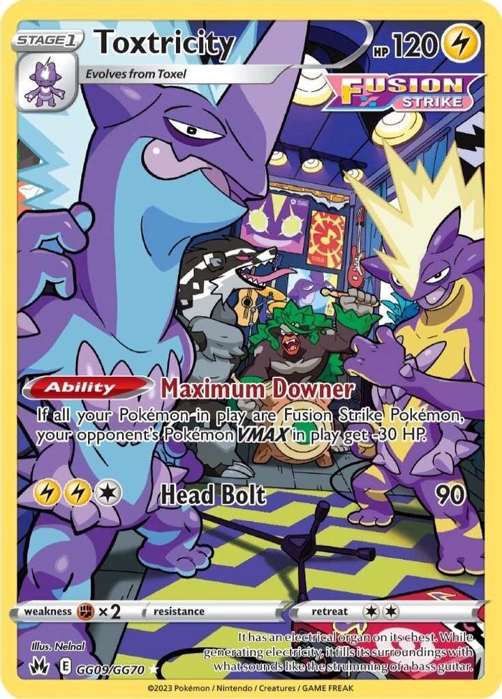 SWSH: Crown Zenith: Galarian Gallery (CRZ:GG) - Toxtricity (#GG09/GG70, Ultra Rare) ()
