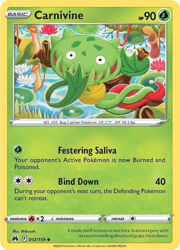 SWSH: Crown Zenith (CRZ) - Carnivine (#012/159, Uncommon) ()