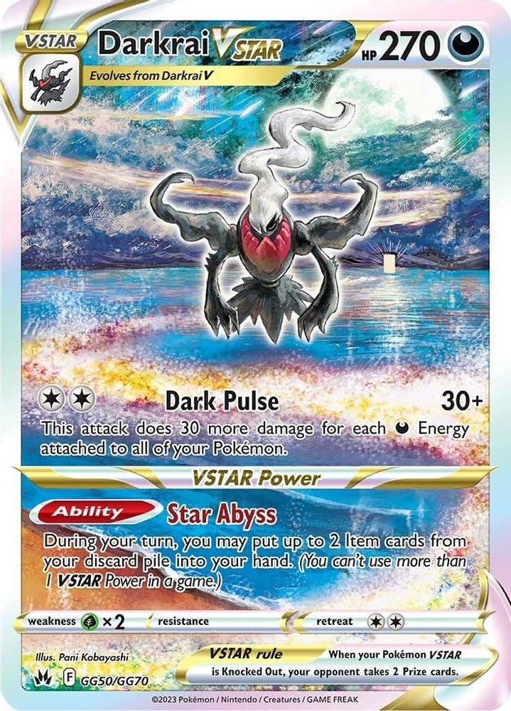 SWSH: Crown Zenith: Galarian Gallery (CRZ:GG) - Darkrai VSTAR (#GG50/GG70, Ultra Rare)
