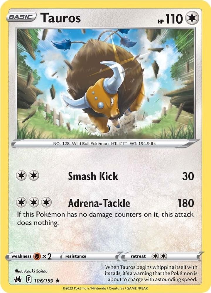 SWSH: Crown Zenith (CRZ) - Tauros (#106/159, Rare) ()