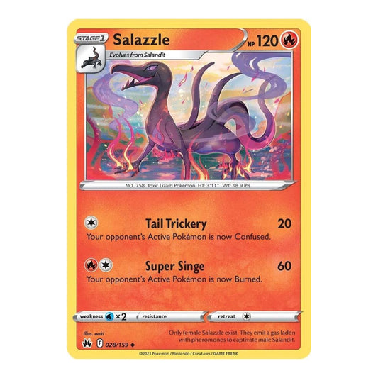 SWSH: Crown Zenith (CRZ) - Salazzle (#028/159) (Near Mint)