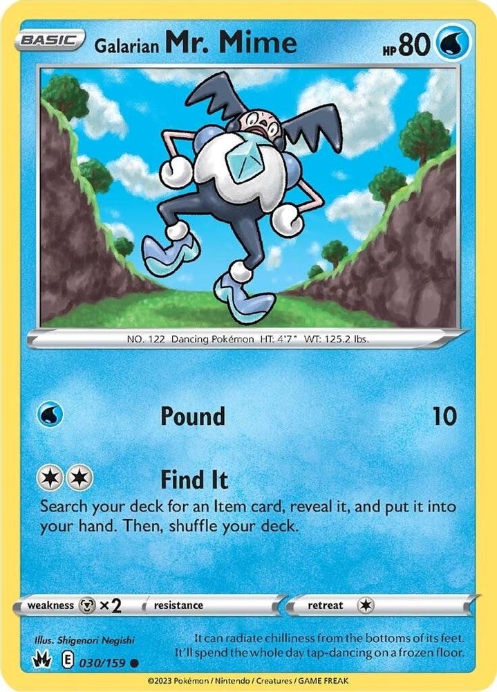 SWSH: Crown Zenith (CRZ) - Galarian Mr. Mime (#030/159, Common) ()