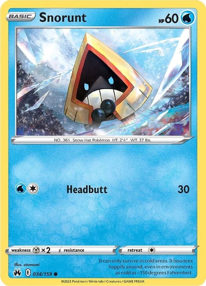 SWSH: Crown Zenith (CRZ) - Snorunt (#034/159, Common) ()