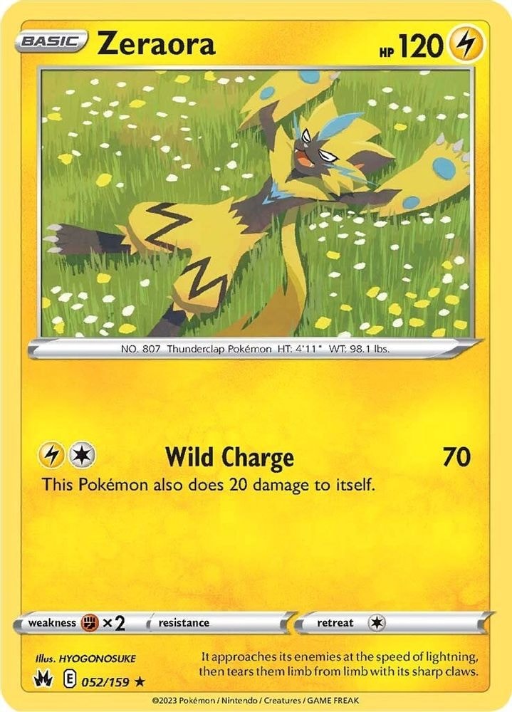 SWSH: Crown Zenith (CRZ) - Zeraora (#052/159, Rare) ()