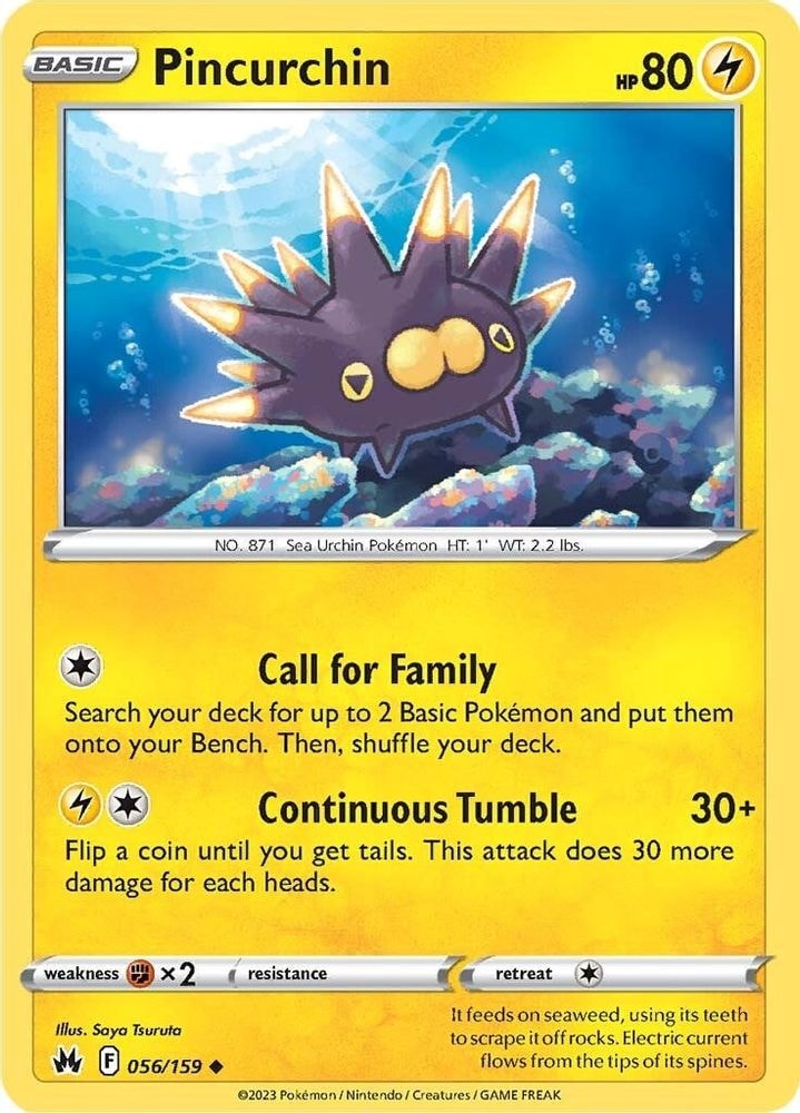 SWSH: Crown Zenith (CRZ) - Pincurchin (#056/159, Uncommon) ()