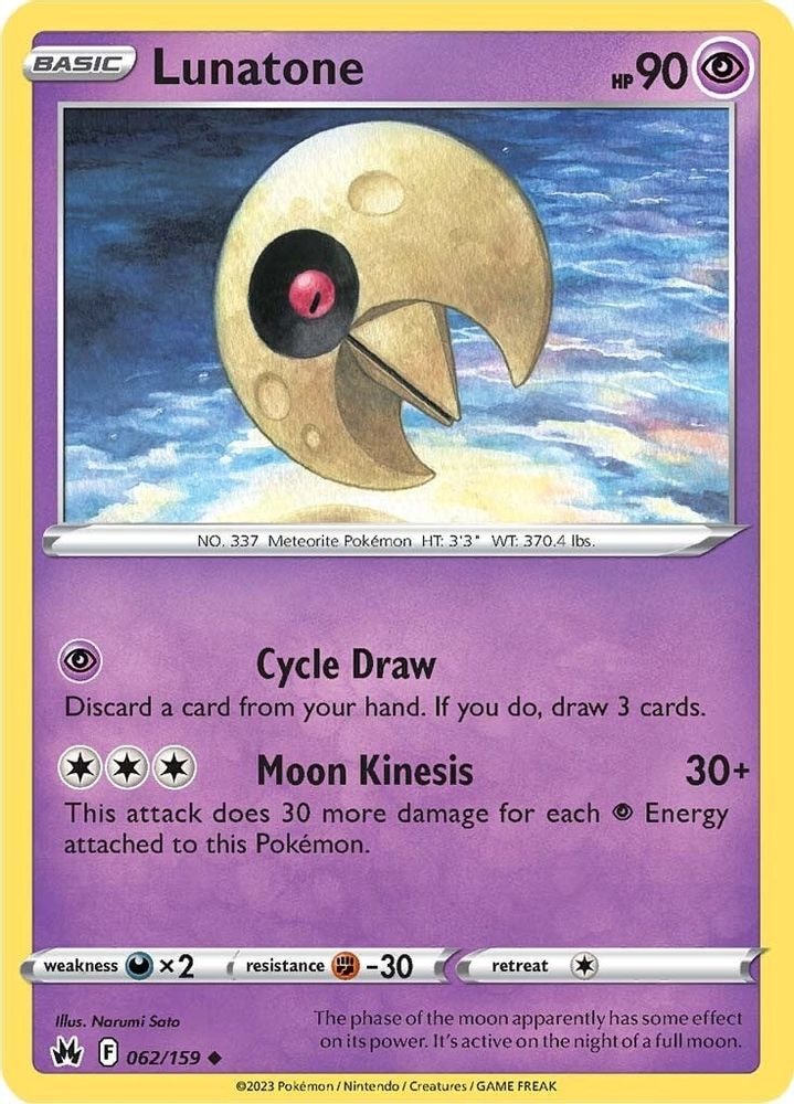 SWSH: Crown Zenith (CRZ) - Lunatone (#062/159, Uncommon) ()