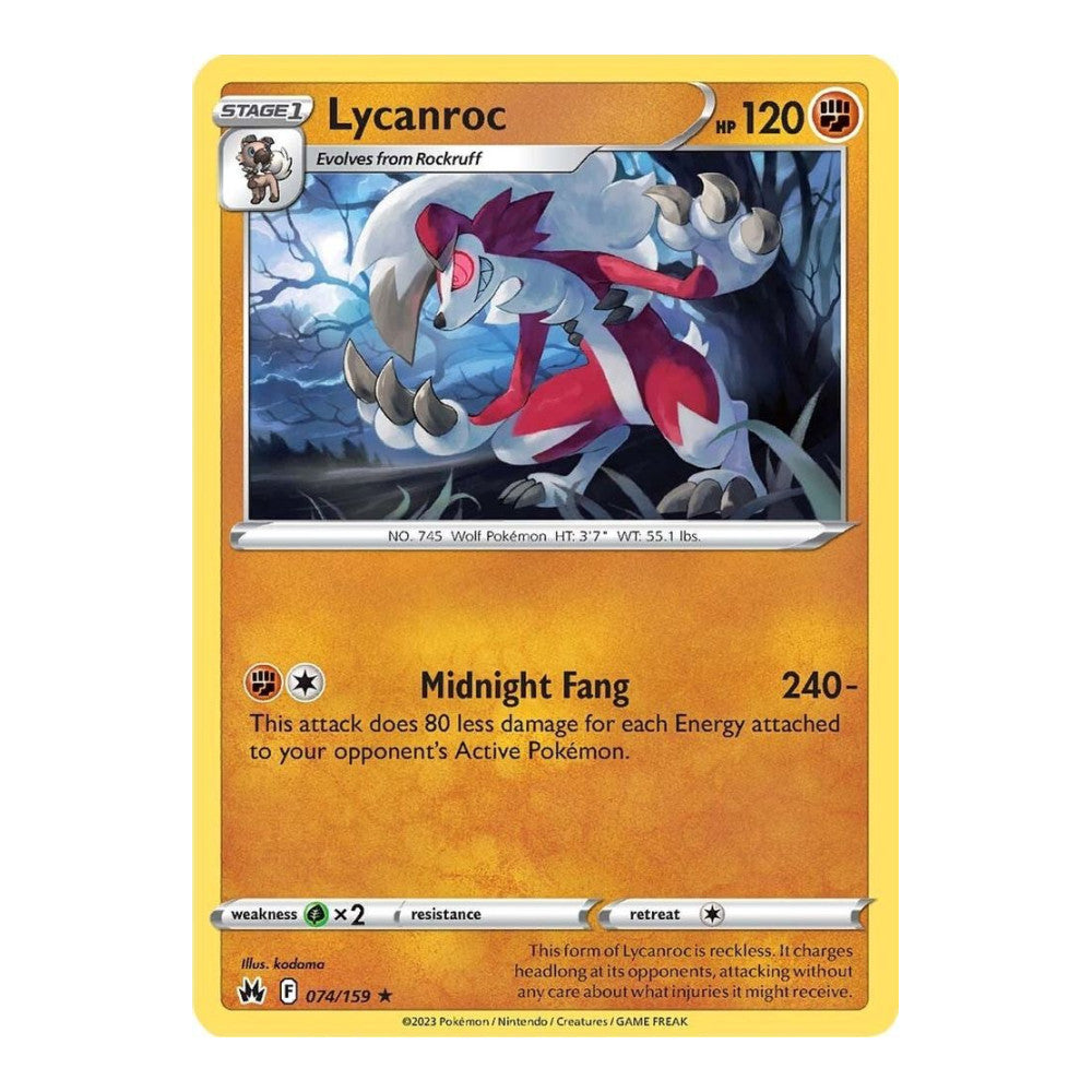SWSH: Crown Zenith (CRZ) - Lycanroc (#074/159) (Near Mint)
