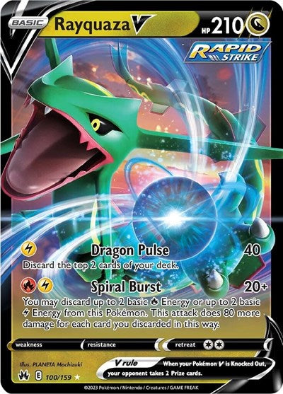 SWSH: Crown Zenith (CRZ) - Rayquaza V (#100/159, Ultra Rare) ()