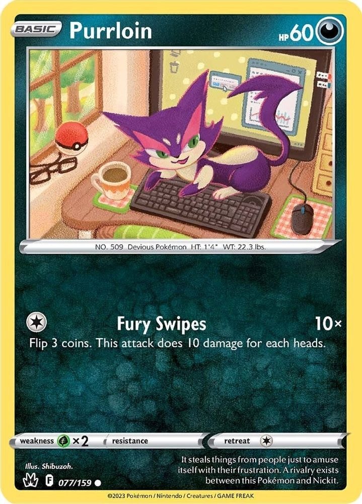 SWSH: Crown Zenith (CRZ) - Purrloin (#077/159, Common) ()