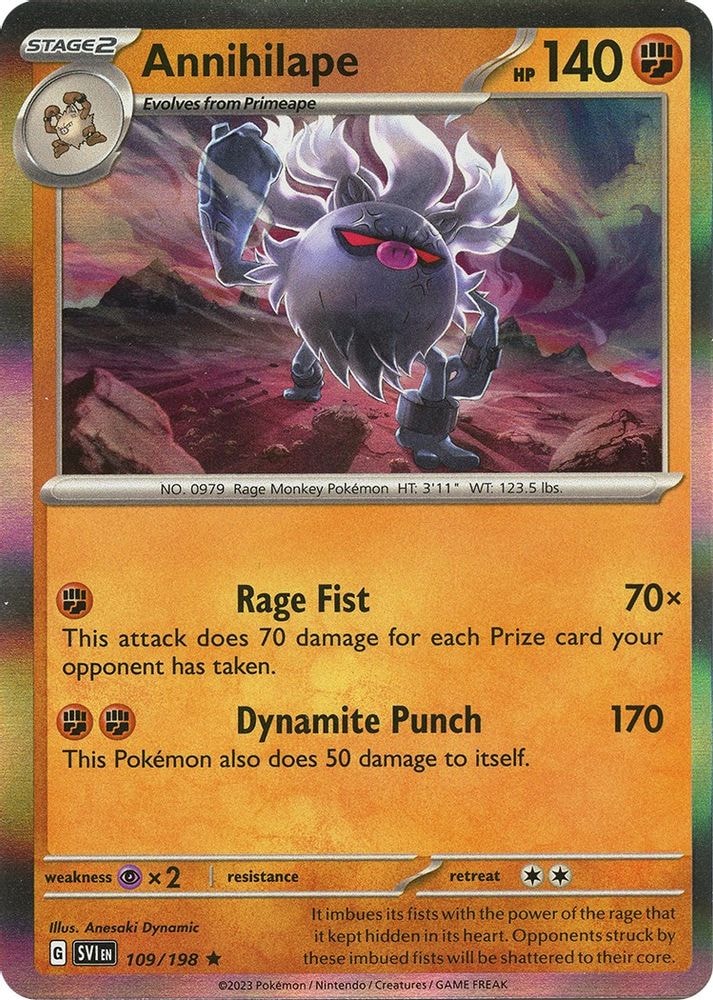 SV01: Scarlet & Violet Base Set (SVI) - Annihilape (#109/198, Rare)