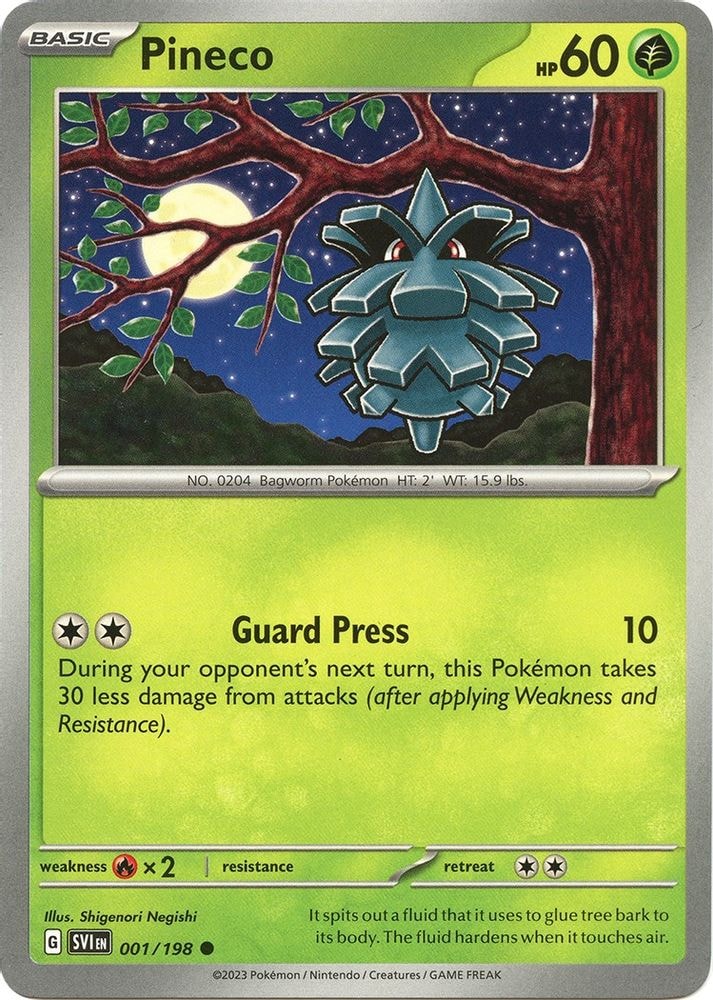 SV01: Scarlet & Violet Base Set (SVI) - Pineco (#001/198, Common) ()