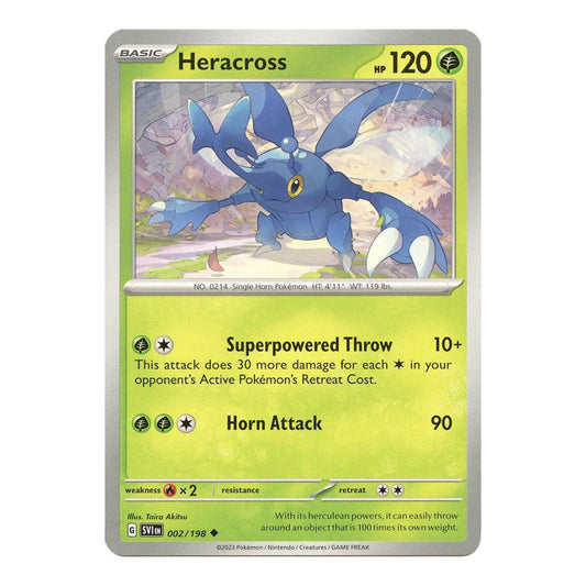 SV01: Scarlet & Violet Base Set (SVI) - Heracross (#002/198) (Near Mint)