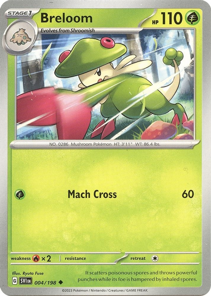 SV01: Scarlet & Violet Base Set (SVI) - Breloom (#004/198, Uncommon) ()
