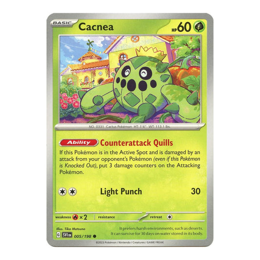 SV01: Scarlet & Violet Base Set (SVI) - Cacnea 005 198 (#005/198) (Near Mint)