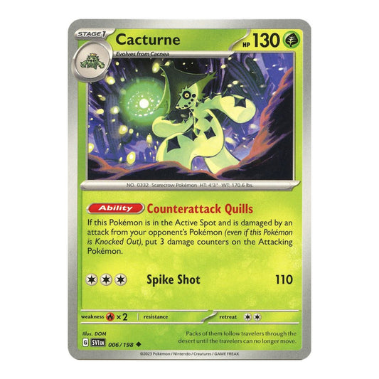 SV01: Scarlet & Violet Base Set (SVI) - Cacturne 006 198 (#006/198) (Near Mint)